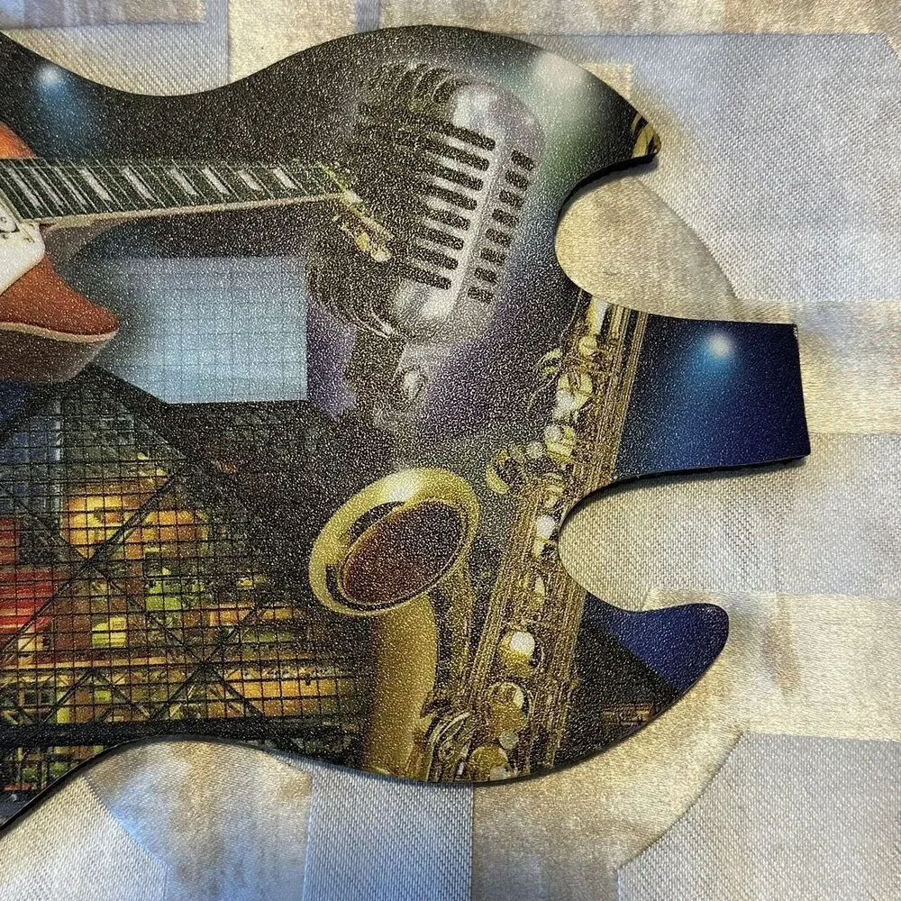 Rock & Roll Hall Of Fame Guitar Shaped Mouse Pad Music Collector Computer Acces.